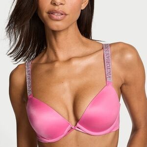 VS Vibrant Pink Bra with Sparkling Straps
